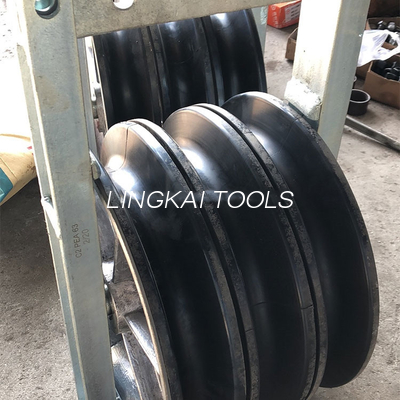 O neopreno de Triple Aluminum Sheaves do condutor da transmissão alinhou a amarração do bloco de polia