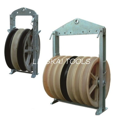 660mm Diâmetro 3 Sheave Condutor Polia blocos de cordas em nylon Sheave