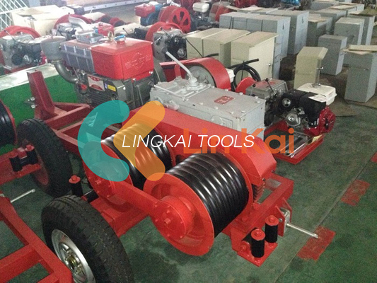 5T Potência 9HP Hidráulico Duplo Capstan Cable Depoimento Winch Trailer para trabalhos difíceis
