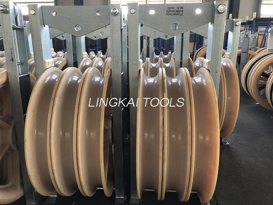 linha de transmissão de nylon condutor da polia 80kN Stringing Blocks OD660mm