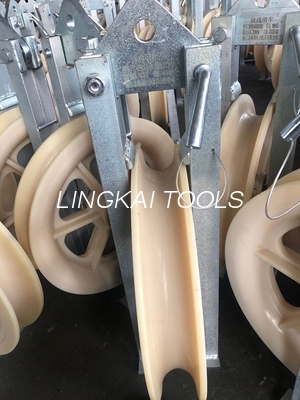 linha aérea de Stringing Blocks For do condutor da roda 40kN três