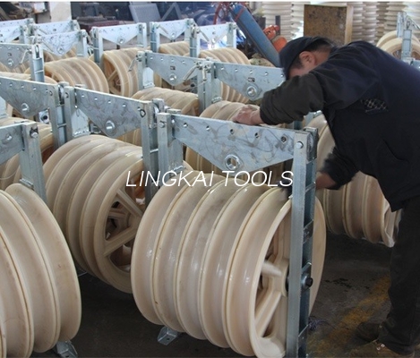 Fio de nylon das rodas OPGW de MC que amarra o bloco de polia com armação de aço galvanizada