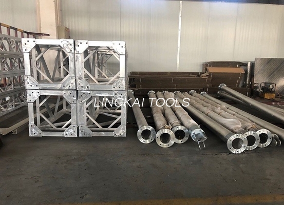 Ereção suspendida interna Gin Poles Aluminum Alloy da torre da estrutura